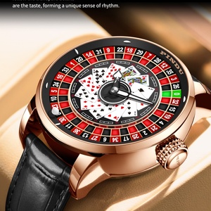 Reloj Mecánico de Diseño PINDU, Nuevo Modelo NH35 con Esfera Giratoria, Tema de Ruleta de Las Vegas, Reloj Automático para Hombre con Manecillas Luminosas de Diamante - Product Image 3