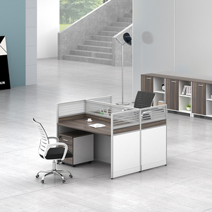 Juego de muebles de oficina modernos modulares, cubículo convertible, estación de trabajo, escritorio, mesa divisoria, personal comercial, escritorio de trabajo - Product Image 2