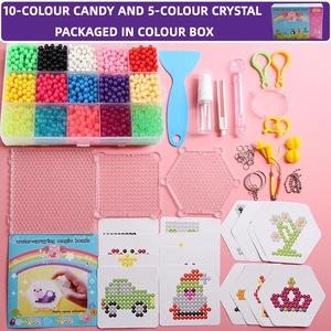 Juego de Cuentas Mágicas para Manualidades, Caja de Colores en Inglés, Juguetes para Desarrollar el Cerebro, Cuentas de Plástico y Hierro <span class=keywords><strong>Hama</strong></span>, Cuentas Perler, Manualidades DIY - Product Image 6