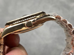 Reloj Mecánico Impermeable de la Mejor Calidad, 40 mm, Fábrica KF, Acero 904L, Movimiento 2836, 228235, Peso 215 g, Oro Rosa, Diamantes - Product Image 4