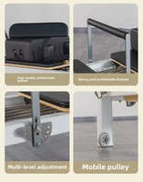 Réformateur de Pilates en aluminium de studio blanc noir argenté personnalisé comprend une rallonge de boîte de siège sangles à double boucle