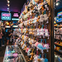 Penjualan Langsung Pabrik Boneka Plush Claw Machine Cantik 4 Inch, Lembut dan Murah, Gantungan Kunci Boneka Plush, Berbagai Macam Boneka Plush untuk Anak-Anak