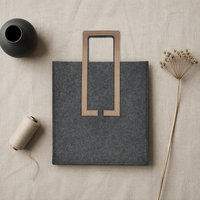 Sac fourre-tout en feutre recyclé écologique avec poignée couleur tan, sac de rangement pour le shopping, vente en gros, logo personnalisé, directement de l'usine