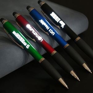 Artículos de Oficina Promocionales, Bolígrafo con Luz LED, Logotipo Grabado Personalizado, Stylus Multicolor, Diseño Moderno - Product Image 1