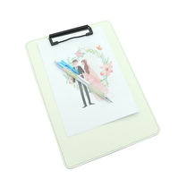 Portapapeles A4 con Logotipo Personalizado, Portapapeles con Clip para Escribir, Portapapeles de Presentación para Sublimación, Portapapeles de Cuero PU