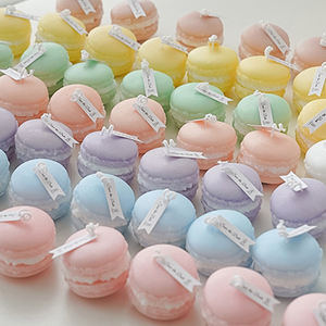 Commande en gros de mariage maison, décoration esthétique bougie en forme de macaron faite à la main bougies parfumées de marque privée <span class=keywords><strong>avec</strong></span> boîte cadeau/ - Product Image 2