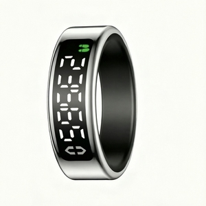 2026 Stainless Steel Smart Ring Fitness Health Tracker Music Control App Control Waterproof 5-10 Days Battery Life - Product Image 1