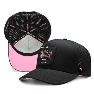 Tùy Chỉnh 5 Bảng Điều Chỉnh Cao Su PVC Logo Mũ Bóng Chày Tia Laser Không Thấm Nước Cắt Lỗ Đục Hat Thể Thao Hydro CHA Hat - Product Image 1