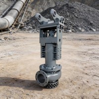 Pompe à boue hydraulique robuste pour excavatrice, idéale pour le dragage de sable de rivière et les résidus miniers, avec agitateur à haute teneur en chrome
