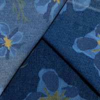 Jupe en jean écologique à motif floral botanique, encre réactive, dégradé naturel, personnalisable, 300M, OEM ODM, pour filles et femmes