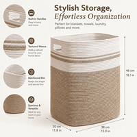 Panier de rangement empilable en tissu tressé à la main pour la nourriture rapide, panier en osier de luxe pour l'extérieur, idéal pour le stockage et le transport