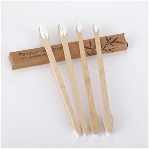 Eco-friendly Zero Resíduo 100% Biodegradável Duplo Lado Bambu <span class=keywords><strong>Pet</strong></span> <span class=keywords><strong>Toothbrush</strong></span> Dog <span class=keywords><strong>Toothbrush</strong></span> Cat <span class=keywords><strong>Toothbrush</strong></span>