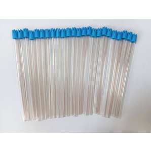 DEBO Proveedor Dental de China Fabricante de Eyector de Saliva Desechable Quirúrgico Estéril con Puntas de Succión Azules - Product Image 1