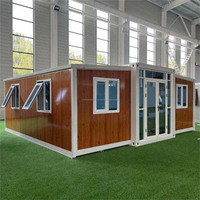 Maison pliable extensible à double aile de 20 pieds pour villa et résidence