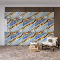 Grand Rouleau de Papier Peint 3D Effet Marbre en Mousse PE, Panneau Mural Autocollant pour la Décoration Intérieure de Maison