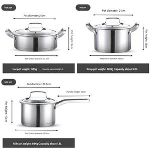 Juego de utensilios de cocina de acero inoxidable con tapas, utensilios de cocina antiadherentes que incluyen sartén Wok y utensilios de metal esenciales - Product Image 5