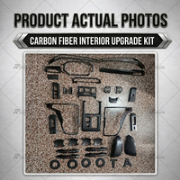 Kit de garnitures intérieures pour Toyota Hilux Travo 2026 – Style fibre de carbone ABS – Accessoires décoratifs pour la modification intérieure de pick-up