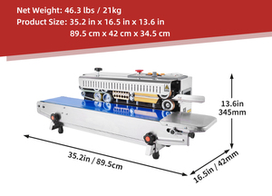 เครื่องซีลถุงแบบต่อเนื่อง FRD-1000 พร้อมฟังก์ชั่นพิมพ์รหัสบนล้อหมึกอัตโนมัติ - Product Image 5