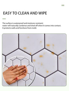 Pegatinas de Pared de Mosaico de Plástico PU al por Mayor, Adhesivas, Impermeables y Resistentes al Aceite para <span class=keywords><strong>Cocina</strong></span> - Product Image 2