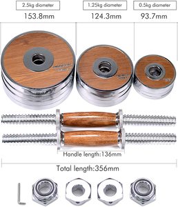 <span class=keywords><strong>Mancuernas</strong></span> de levantamiento de pesas desmontables, <span class=keywords><strong>ajustables</strong></span>, <span class=keywords><strong>20kg</strong></span>, <span class=keywords><strong>20kg</strong></span> - Product Image 2