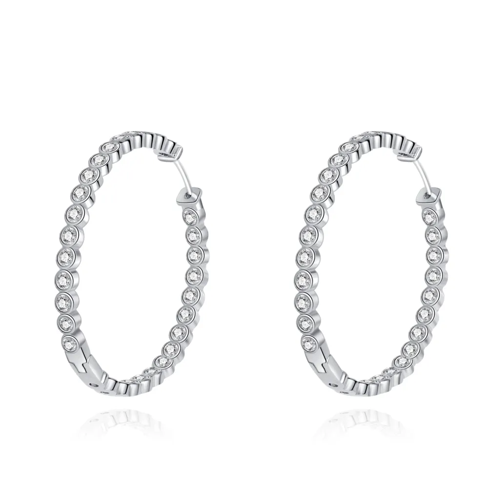 LIFTJOYS Wholesale Bulk Studded Hoop Earrings Cz Zirconia Zircon Light Weight Huggies Women's Fashion Jewelry