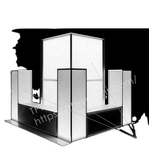 Gian hàng triển lãm thương mại 10x20 triển lãm tùy chỉnh in Cấu trúc nhôm căng vải hai mặt Backlit đứng trưng bày gian hàng - Product Image 4