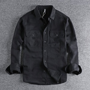 Chemise à manches longues pour <span class=keywords><strong>homme</strong></span>, coupe classique, tissu infroissable et col rabattable, idéale pour les tenues décontractées et de travail. - Product Image 3