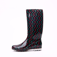 Nouvelles bottes brillantes imprimées pour femme, bottes de chasse imperméables de haute qualité, bottes de pluie pour femme