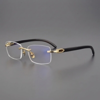 Lunettes d'ordinateur anti-lumière bleue et anti-reflet, design corne de taureau blanche, monture rectangulaire sans cadre
