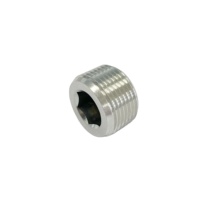 WAKAMASTU 3/8 "1/4 NPT mâle en acier inoxydable 304 filetage interne à tête fraisée à six pans creux vis à tête cylindrique dimensions raccord de bouchon