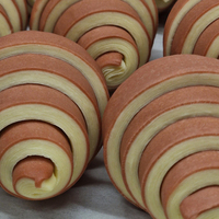 Croissants ronds suprêmes feuilletés au beurre français, surgelés, plats et virals 2026, pour la restauration en gros