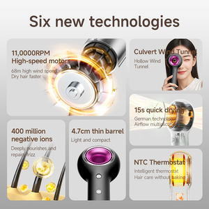 पेशेवर वन-स्टेप सैलून हेयर ड्रायर लाइटवेट हाई-स्पीड 110000 आरपीएम नेगेटिव आयन मिनी ब्रशलेस बीएलडीसी मोटर आउटडोर इलेक्ट्रिक - Product Image 5