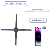 L'hologramme de Wifi de fan de la publicité d'hologramme de 60cm 3d a mené le ventilateur avec la résolution de HD