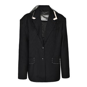 OUDINA autunno Design personalizzato con giuntura <span class=keywords><strong>a</strong></span> <span class=keywords><strong>righe</strong></span> in rete giacche <span class=keywords><strong>Blazer</strong></span> da <span class=keywords><strong>donna</strong></span> eleganti <span class=keywords><strong>Blazer</strong></span> da <span class=keywords><strong>donna</strong></span> - Product Image 3