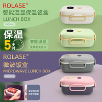 Meilleure vente de boîte à lunch à isolation thermique durable avec affichage de la température boîte à lunch portable boîte à lunch intelligente