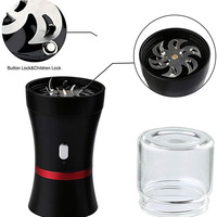 Futeng Offre Spéciale Moulin à herbes électrique automatique Mini meuleuse portable Noir Batterie 1100mAh Chargement USB Broyeur d'herbes automatique