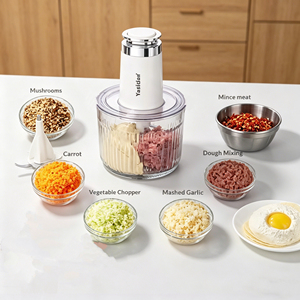 <span class=keywords><strong>Picadora</strong></span> de Cocina Pequeña con Recipiente de Vidrio de 1.2L, <span class=keywords><strong>Picadora</strong></span> Eléctrica de Carne para Alimentos de Bebé, <span class=keywords><strong>Picadora</strong></span> de Ajo, Carne Picada y Masa para Familias Urbanas - Product Image 3