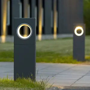 Bollards Led 12V Tahan Air Luar Ruangan, Lampu Taman COB Led Modern Hotel Baja Tahan Karat Pencahayaan Jalur Tenaga Surya