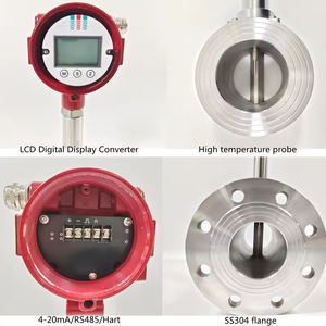 防爆コンパクトねじ込み式渦流量計 24VDC ガス・蒸気・液体用渦流量計 4-20mA RS485 - Product Image 5