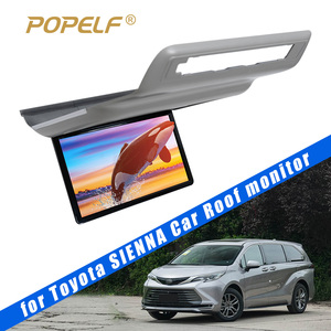 Moniteur de plafond de voiture 15,6 pouces Android 14 8 cœurs Full HD IPS avec double moteur à rotation automatique et télécommande vocale pour Toyota Sienna - Product Image 1