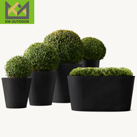 Pots en céramique personnalisés ronds gris classiques pour plantes Pots de jardin jardinières pour fournitures de jardin