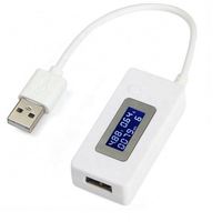 KCX-017 Medidor de Corriente y Voltaje USB Mini con Pantalla LCD, Monitor de Capacidad, Detector de 3V-7V, Probador de Energía Móvil