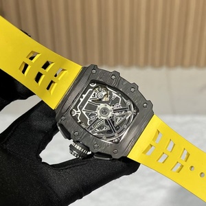 Men's Luxury Watch Blue Crystal Glass 11-03 <b>Red</b> Carbon Fiber Flyback Timing Racing Sport High Quality Automatic Watch - Product Image 2