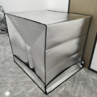 Couverture de palette en aluminium écologique durable, en mousse EPE, isolée thermiquement, réutilisable, résistante à l'eau, pour stockage à froid