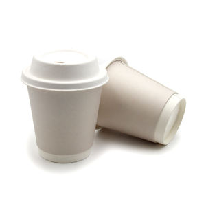 Gran oferta, tazas individuales desechables de papel artesanal blanco biodegradable de 16oz, tazas de café de papel de pared única de 12Oz, taza de <span class=keywords><strong>agua</strong></span> - Product Image 2