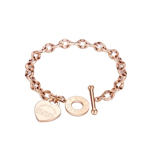 European and American fashion jewelry stainless steel women's bracelet O-chain Bracelet