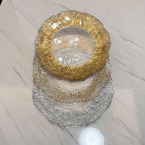 Hot-bán thiết kế 13 "Acrylic Bộ sạc tấm cổ điển thiết kế mới Vàng trắng bạc đám cưới sạc tấm - Product Image 5