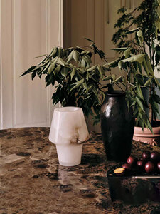 SW STONE Natural <span class=keywords><strong>español</strong></span> mármol alabastro diseñador Villa modelo habitación florero y cubo de hielo ornamento - Product Image 2
