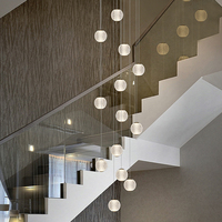 Lustre moderne pour duplex, loft, salon, escalier, villa, lampes suspendues au plafond