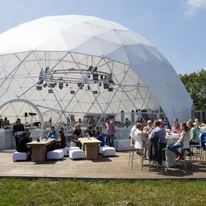 Anti Uv En Waterdicht 15M, 20M Geodetische Koepel Tent , Restaurant Dome Tent